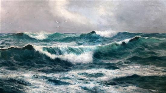 Attributed to David James (1853-1904) Seascape 24 x 42in.